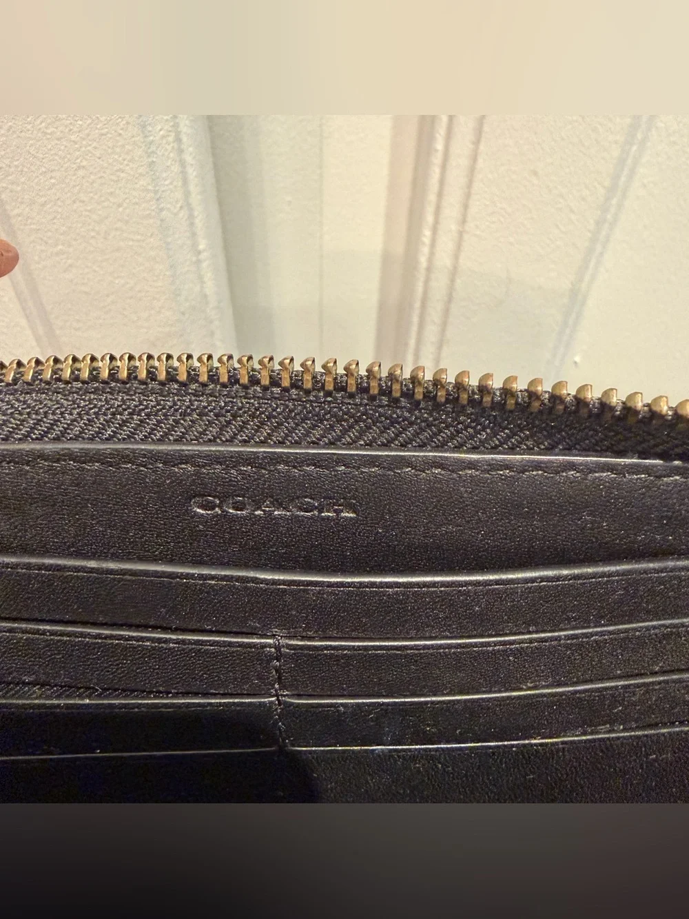 Rare Vintage EUC Coach Zip Long Wallet Quilted Colorblock & Rivets